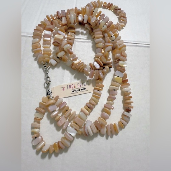 Peyote Bird Artisan Genuine Gemstone 3 Strand 24" Necklace Sterling Silver Clasp - Picture 2 of 3